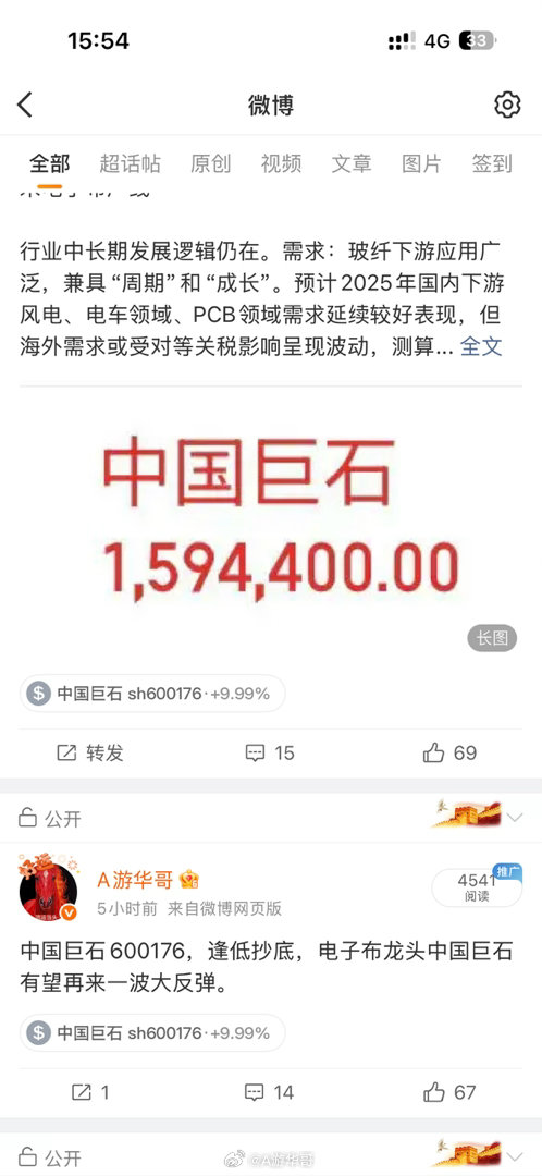 今天吃肉的一天中国巨石600176涨停支持我的朋友点赞打888，个人记录，请勿盲