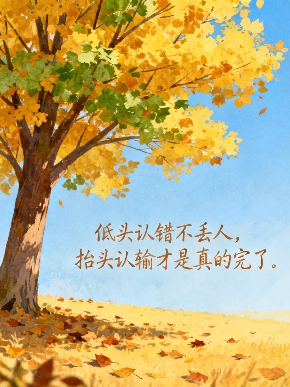低头认错不丢人，抬头认输才是真的完了

以前总以为，“赢了”才是本事。
吵架必须