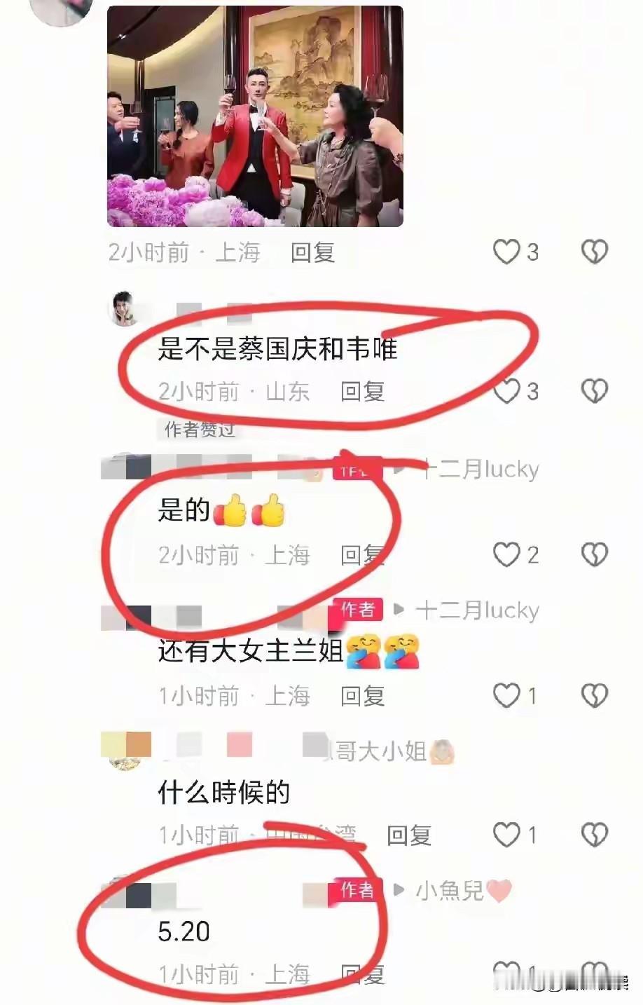 大胆猜想一下
有没有一种可能

等汪三宝百日宴上
战兰带着马筱梅见的
这些老艺术