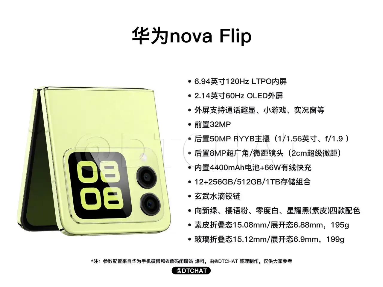 来来来，看看华为nova Flip的配置信息，你还有兴趣购买吗？

总体来说，还