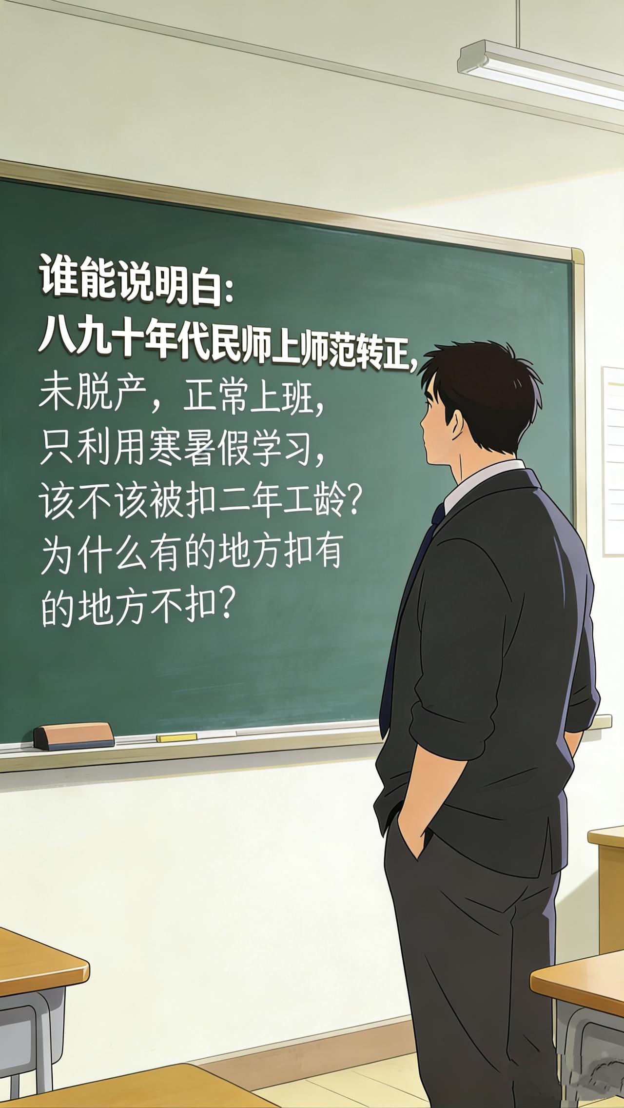 很多转正后民办教师都有过这样的困扰:考上师范转正扣二年教龄。
📜 政策合理性的