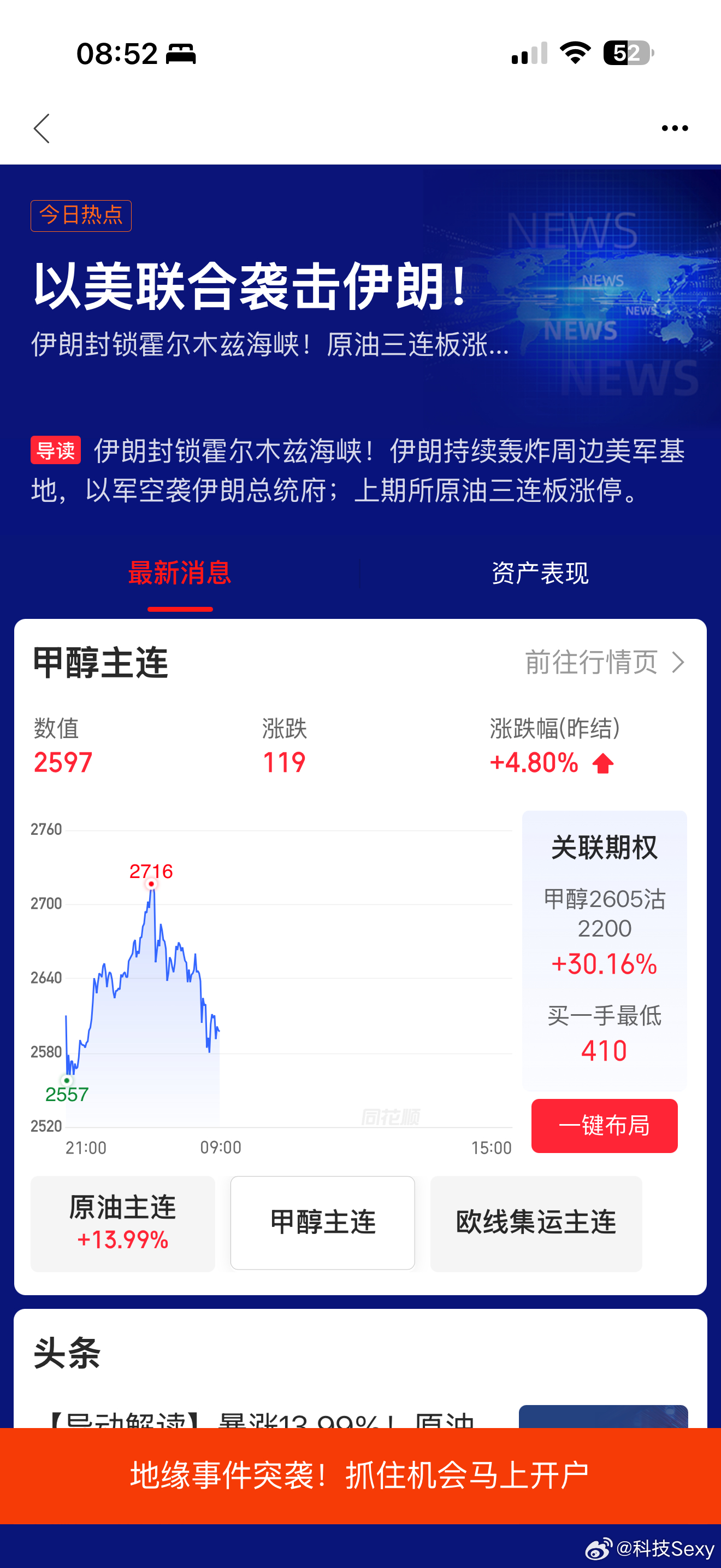 油价破100美元是早晚的事！昨晚黄金白银断崖下跌，黄金反弹了一些，预测今天三桶油