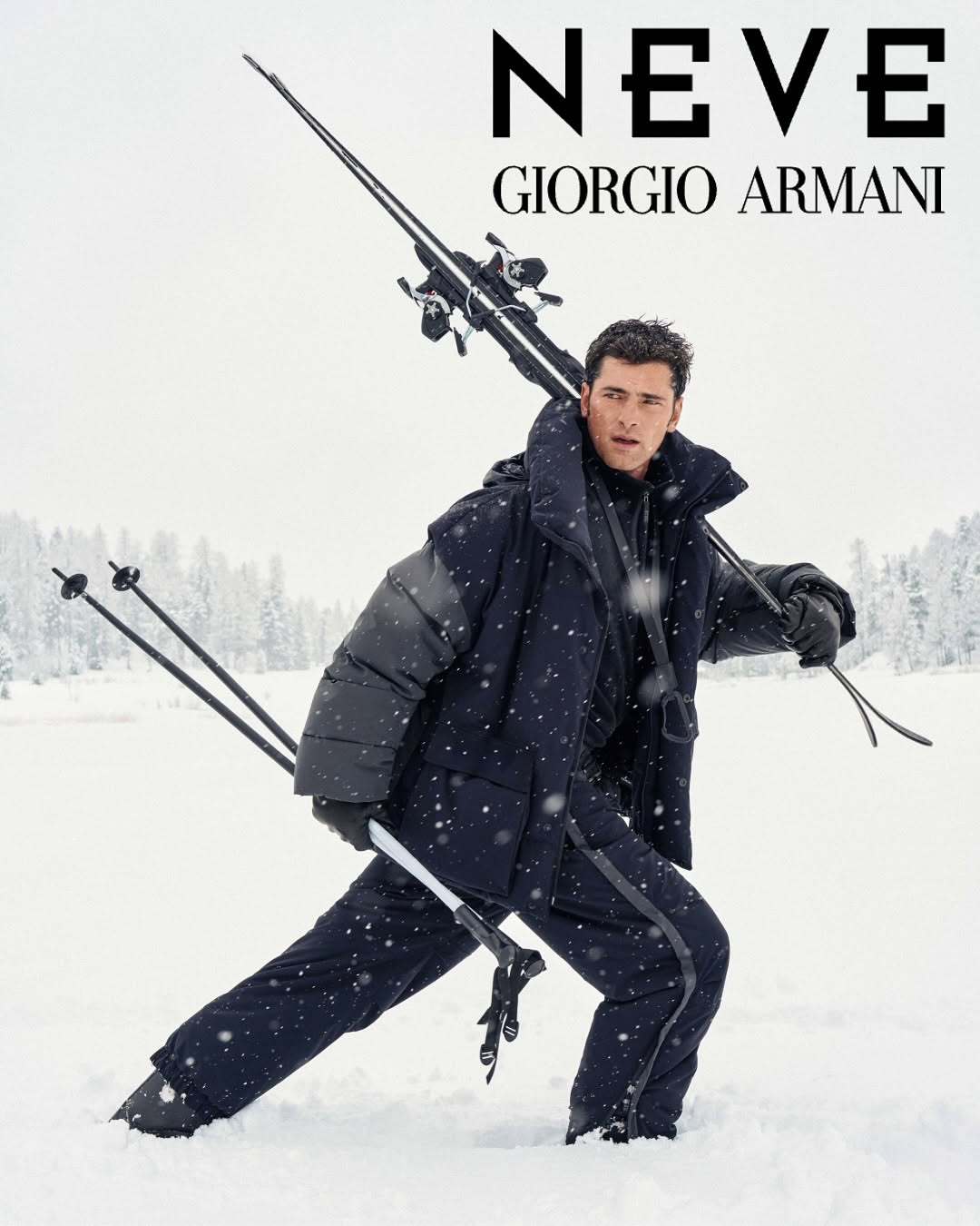 超模Sean O’pry 出镜阿玛尼Giorgio Armani Neve冬季系