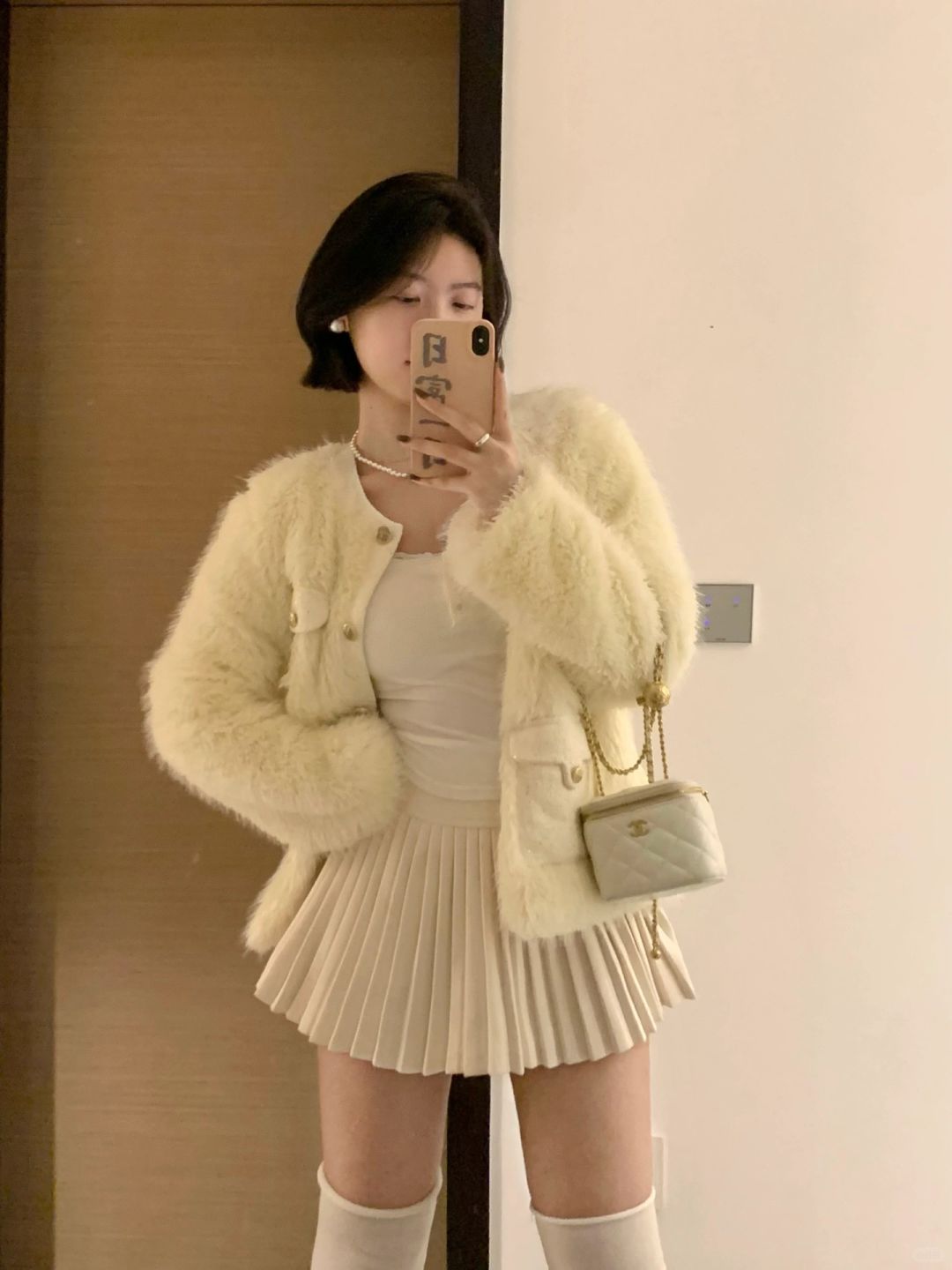 165/120 微胖穿搭 今天是奶白软乎套