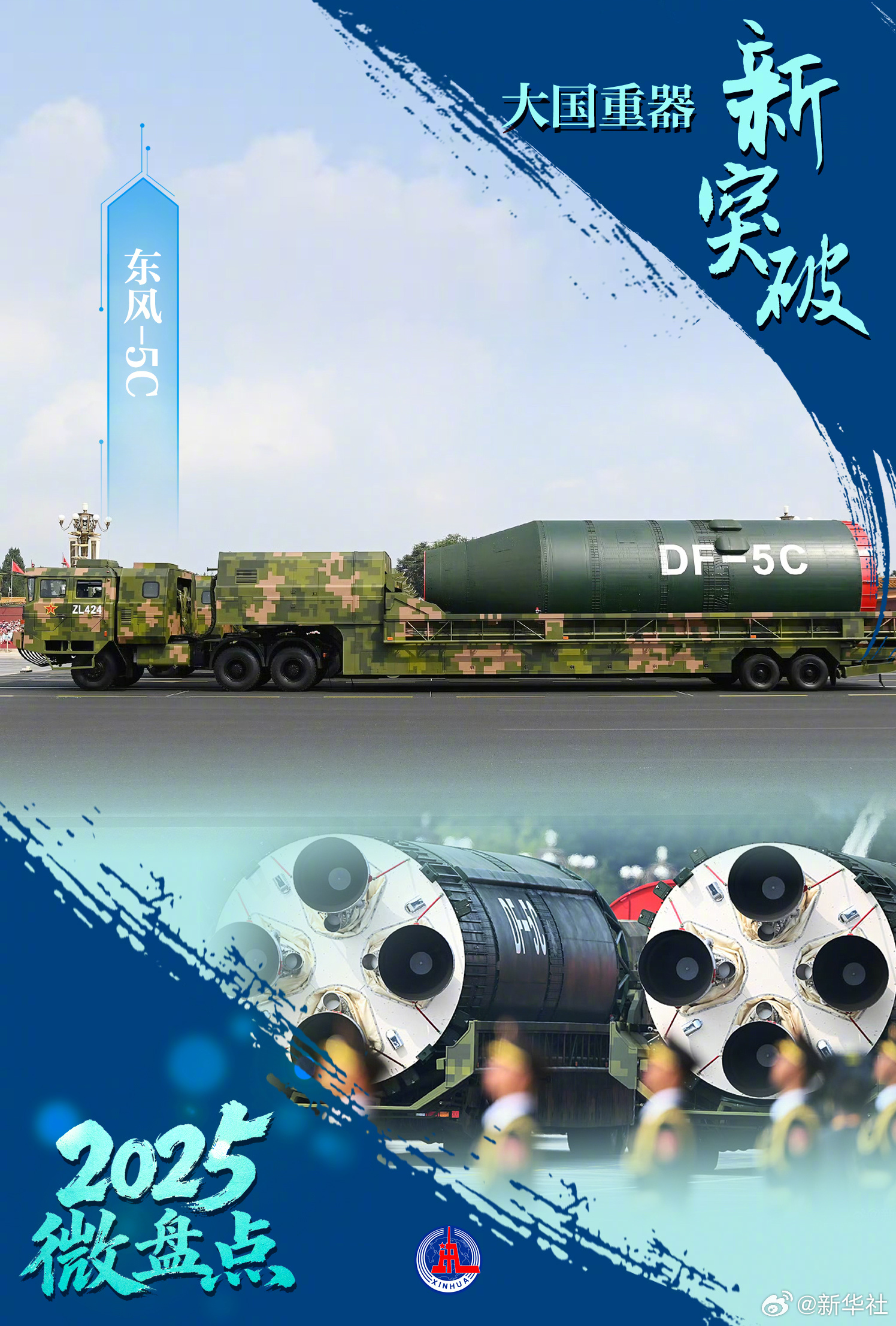 【骄傲转发！#这些大国重器震撼人心#】#2025让人难忘的大国重器#“东风-5C