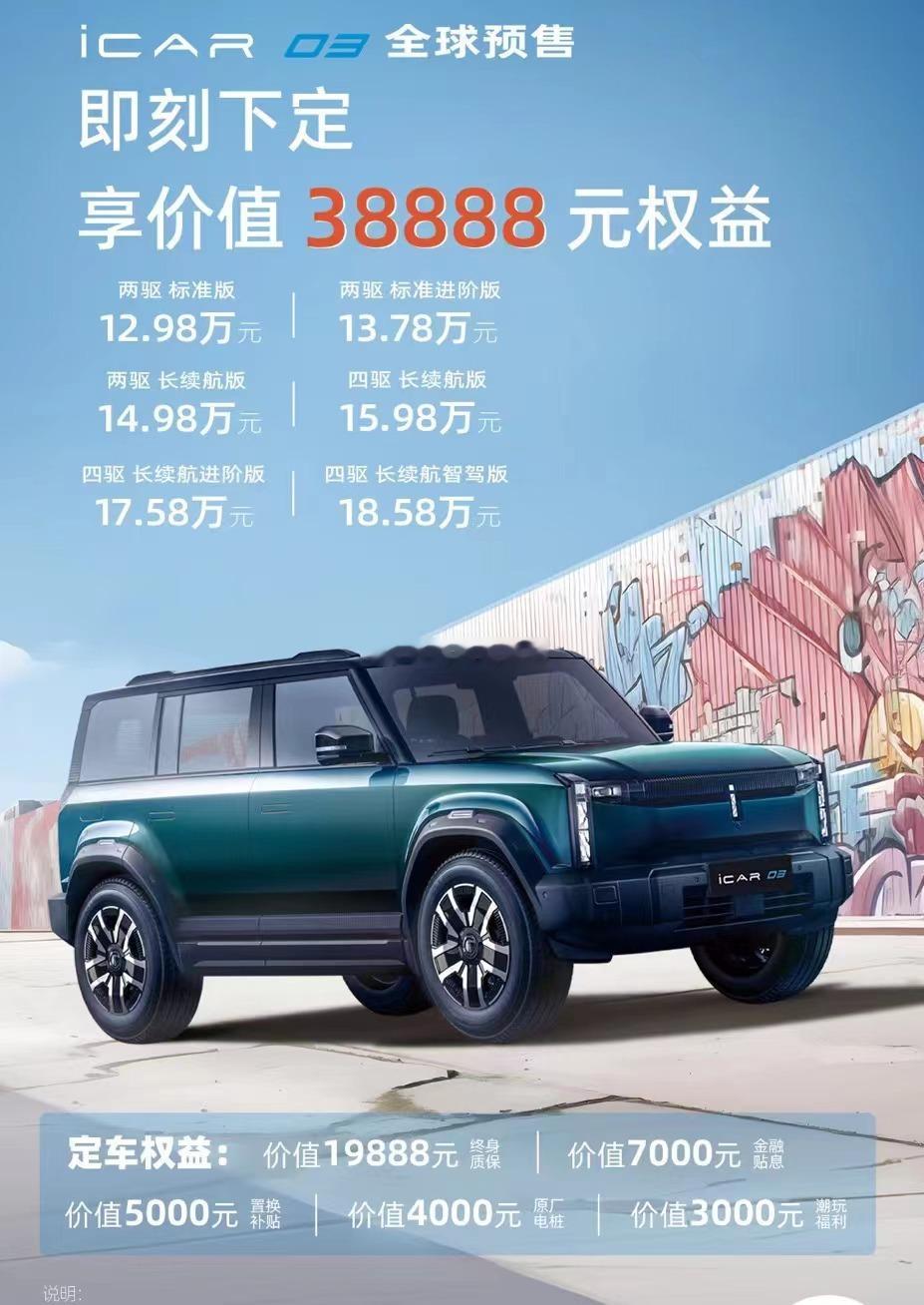 icar03宣传海报，这是2023年的事，如今这车啥行情啊？？？海阔试车超话 ​