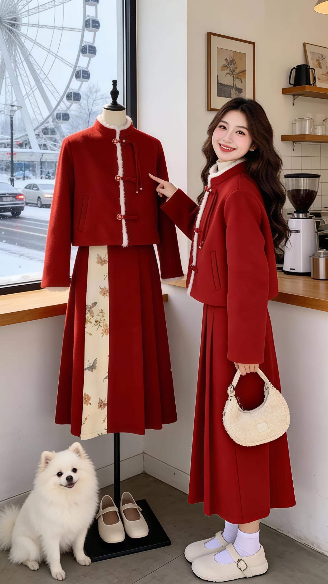 精致穿搭  新年穿搭 新年战袍 新中式穿搭 名媛风