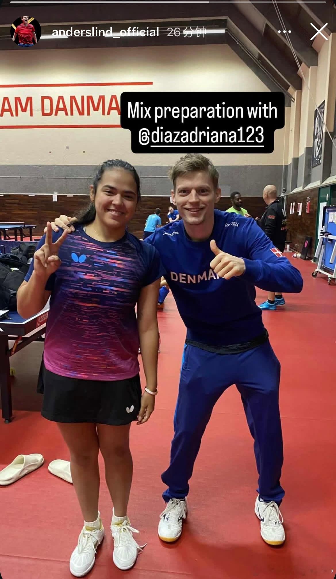 WTT欧洲大满贯瑞典站2025 迪亚兹和林德为混双比赛做准备🏓️ ​​​