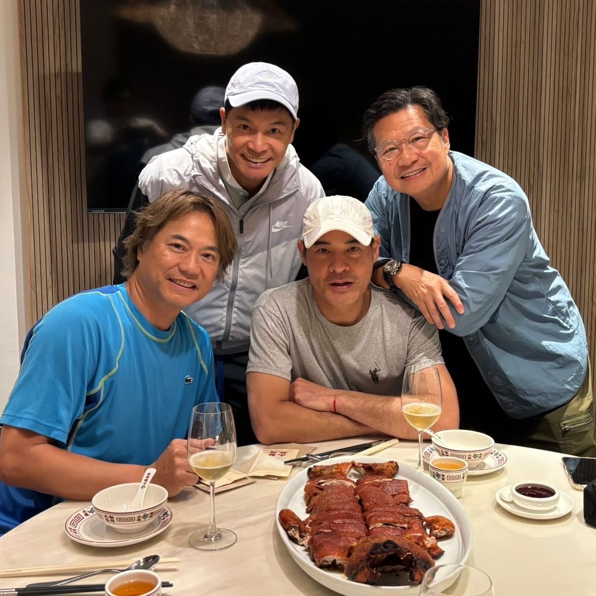 郭晋安、郑子诚、黄智贤聚会 