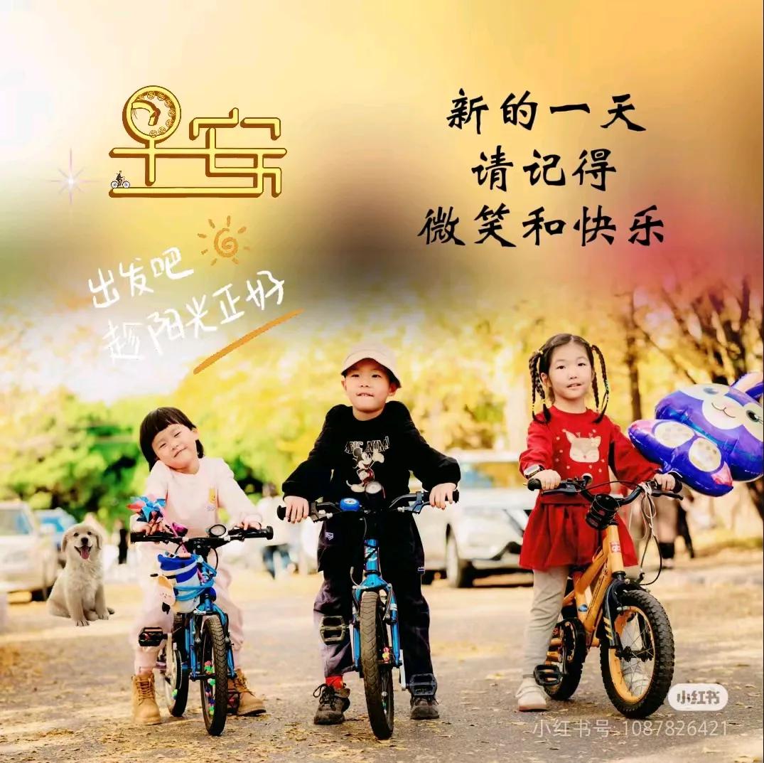 新的一天请记得微笑和快乐
早安，出发吧，阳光正好。