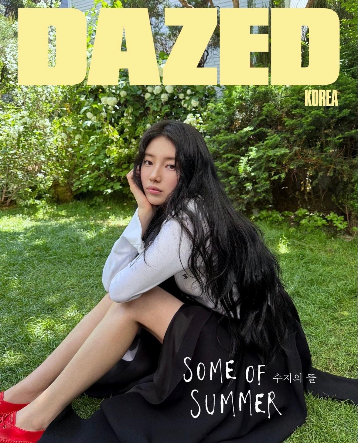 大自然就是最好的拍照背景板！裴秀智的Dazed杂志封面美得太超过了... 