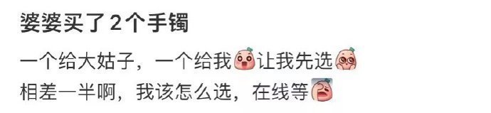 婆婆买了2个手镯，选哪个？ 