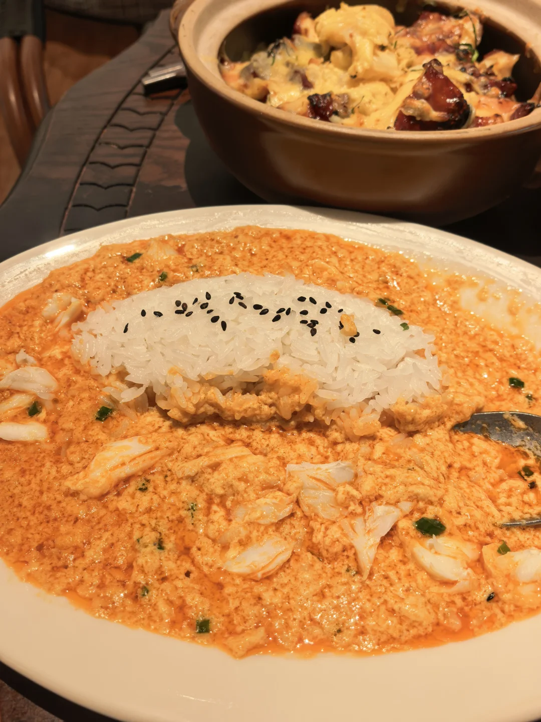 天津的！新的！蟹肉咖喱滑蛋饭🤣🤣