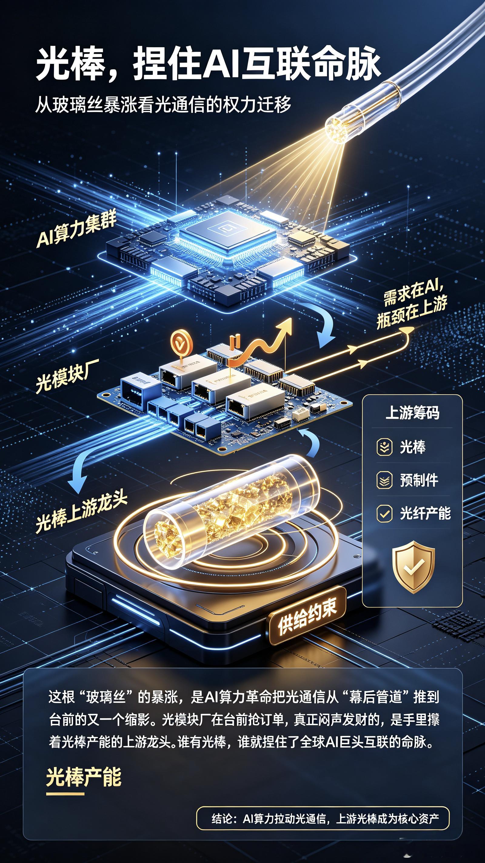 一根玻璃丝，一年身价翻十倍，订单排到2028年！北美客户加价50%求签长约，欧洲企业干脆住进南通厂里催单

兄弟们，聊完AI芯片、光模块、EML，今天说一个最不起眼、但让全球AI巨头抢破头的东西——一根玻璃丝。

江苏南通一家光纤厂的车间门口，这大半年就没消停过。北美客户进门就亮条件：加价50%，签 ​