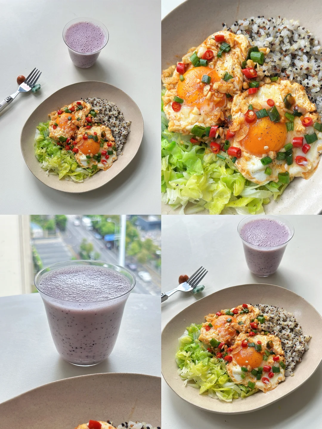 🥬 低卡包菜鸡蛋碗｜减脂期稳稳的幸福