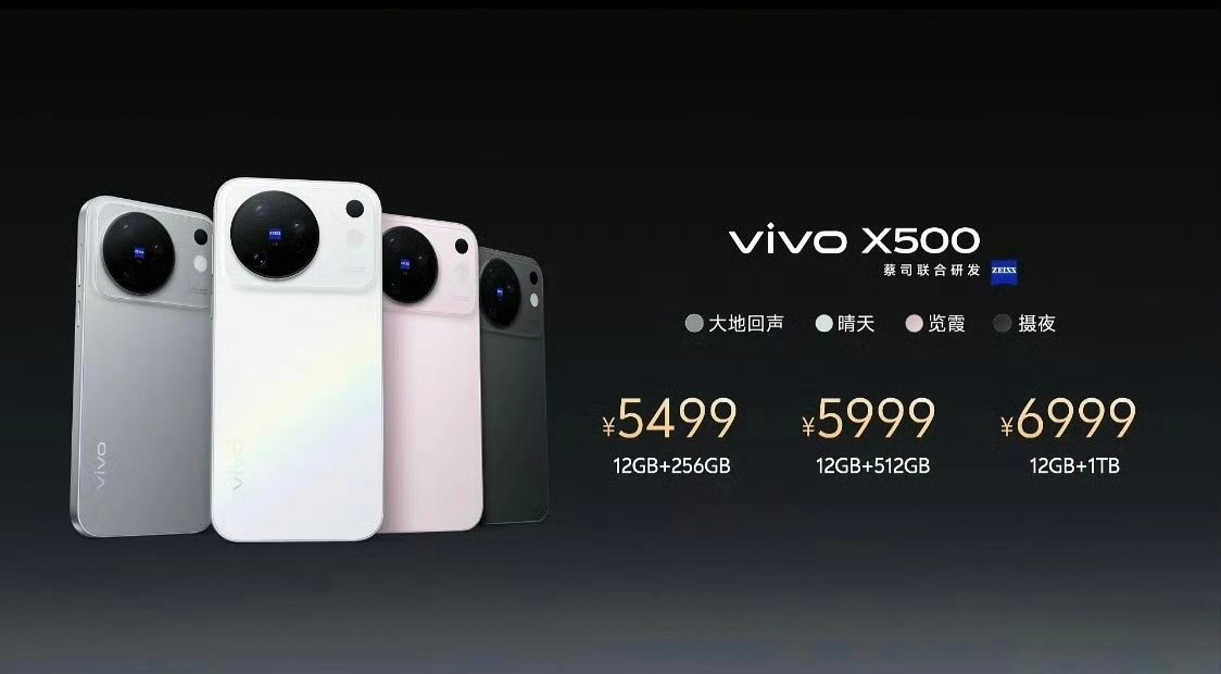 #vivox500价格##灭霸500#
vivoX500 标准版5499起
vivo X500 Pro 6499起
vivo X500 Pro Max 6999起
大家觉得这一波价格怎样？ ​