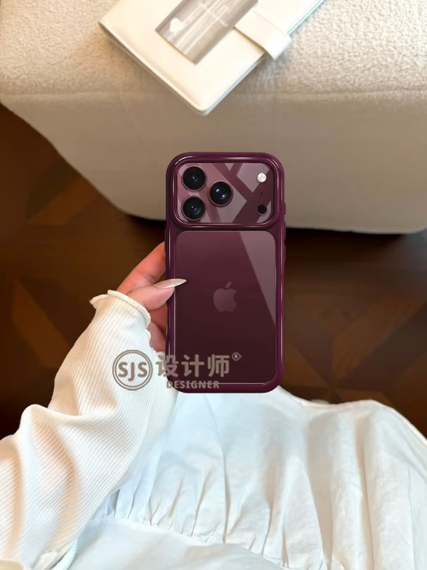 新手机｜这个勃艮第红手机壳是真的爱了～