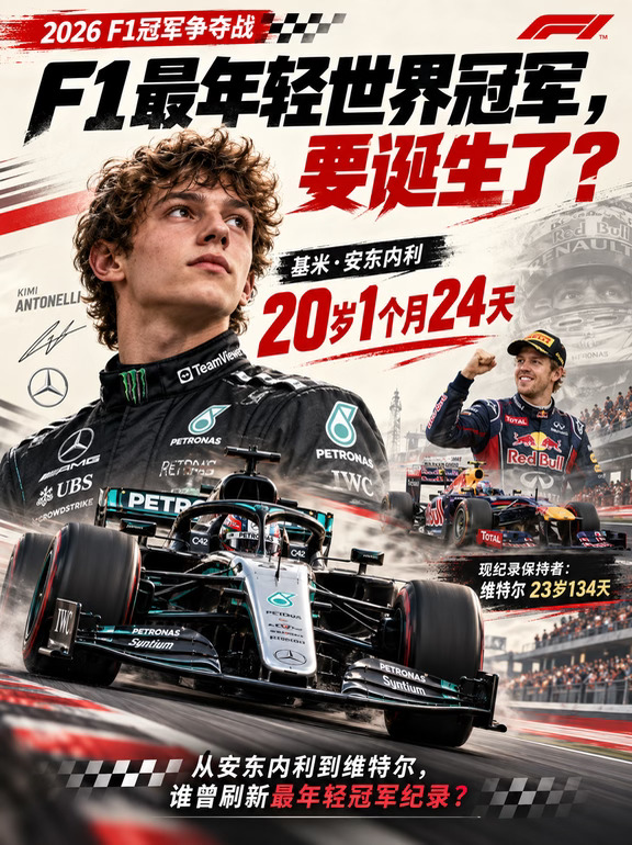 F1最年轻世界冠军，要诞生了！！？🏎️