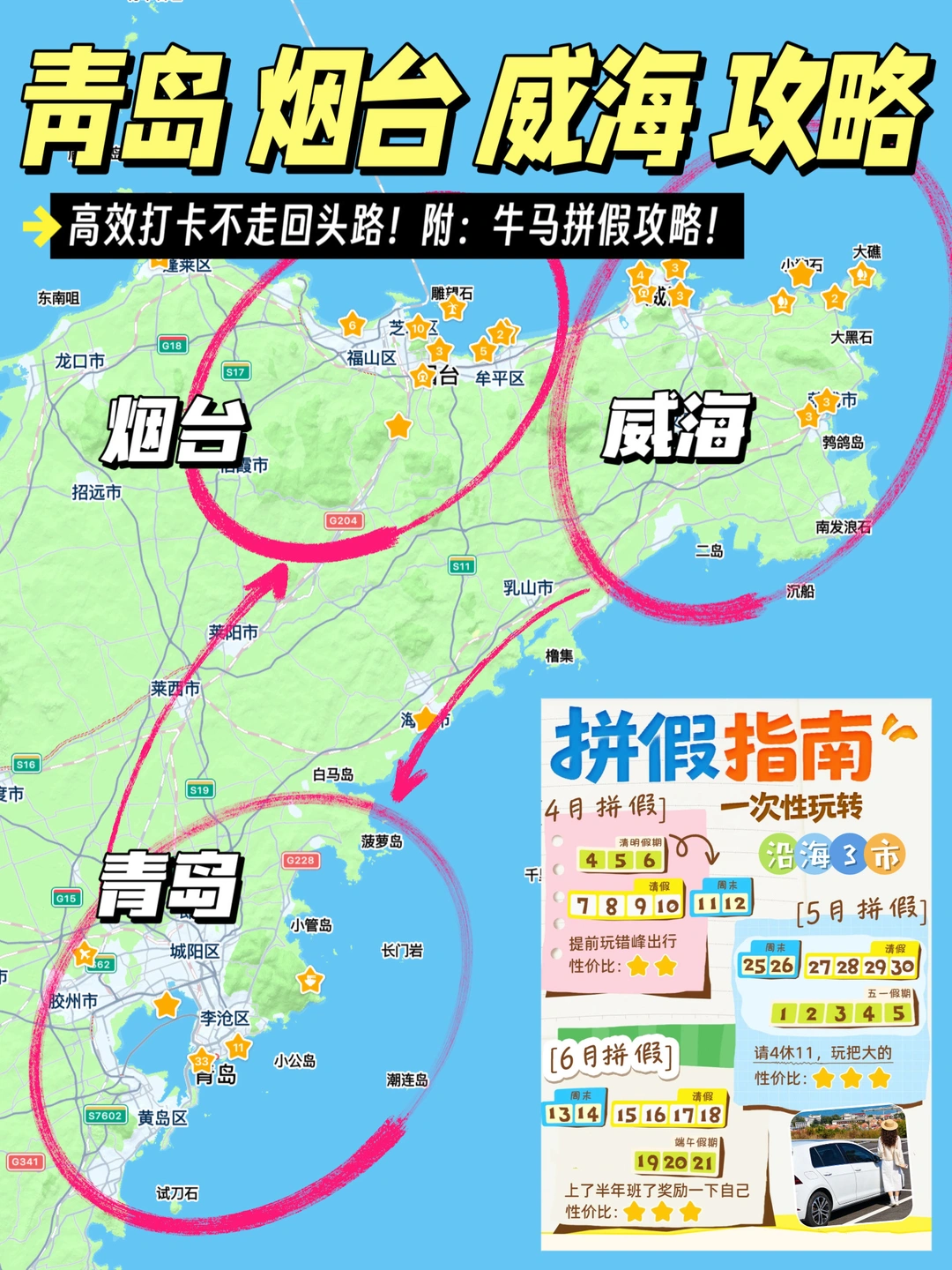 不用纠结青岛 烟台 威海 该去哪个城市了！！