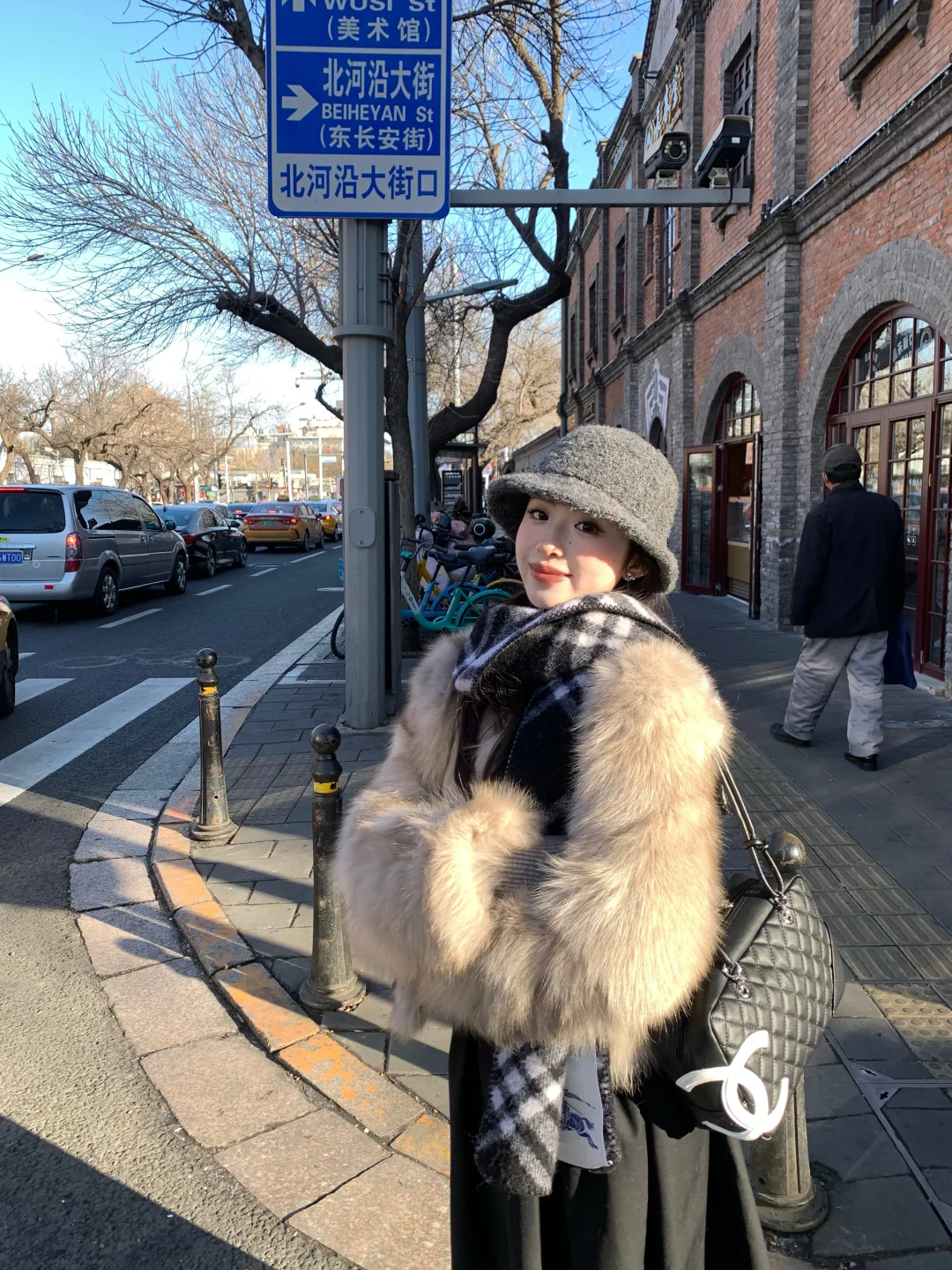 北京街头捕捉冬日浪漫