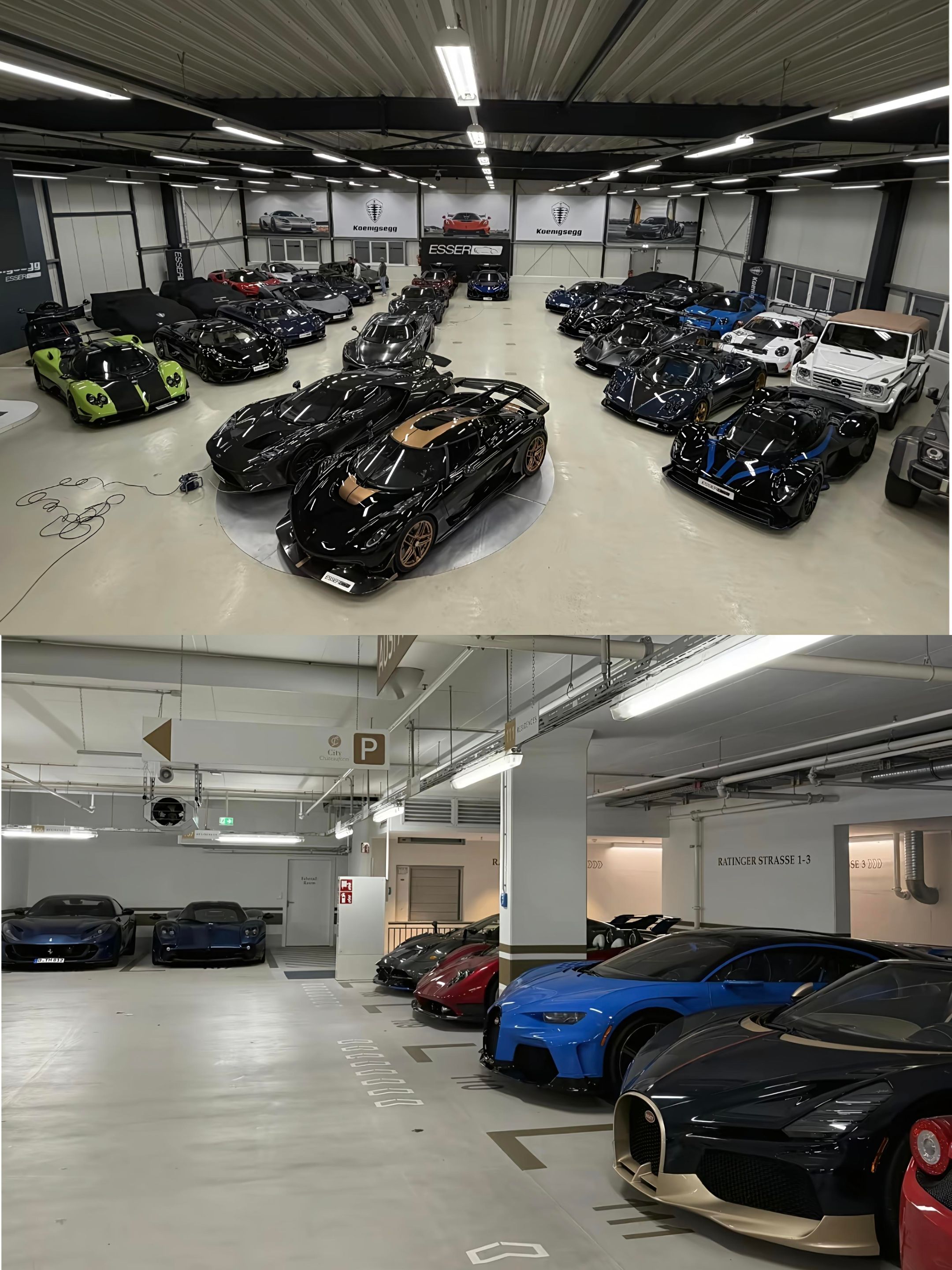 esser车行，全是hypercar 柯尼塞格jesko 帕加尼 布加迪