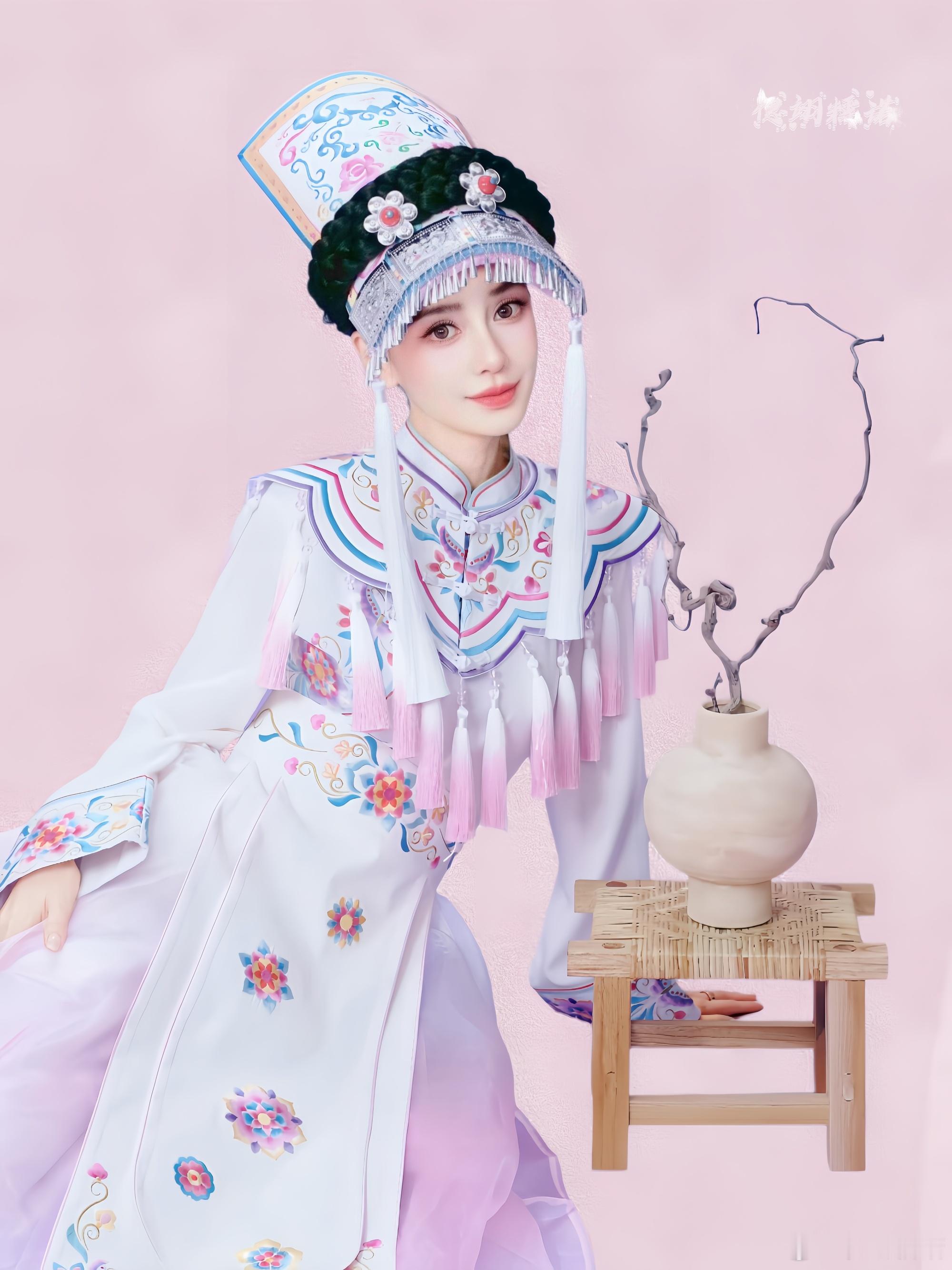 恒古的传承📜

#angelababy# [给你小心心]#Angelababy羌绣非遗#

一针羌绣，是东方无字的史书
银饰流苏摇
把千年非遗的温柔，落于人间。

盛放独属于东方的风华

║产出图 ​