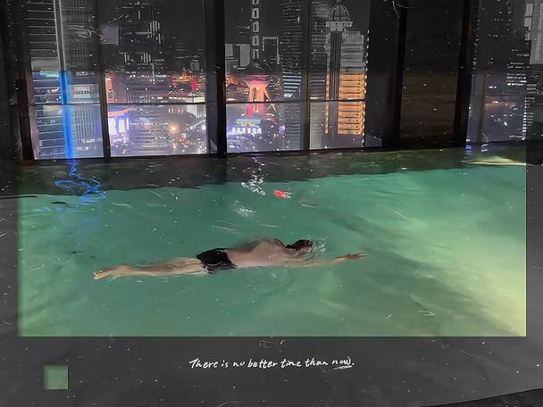 偶像潘展乐游47秒61需要100米
🏊而他，只需要50米[汗颜R][笑哭R][捂脸R] #想瘦就游泳