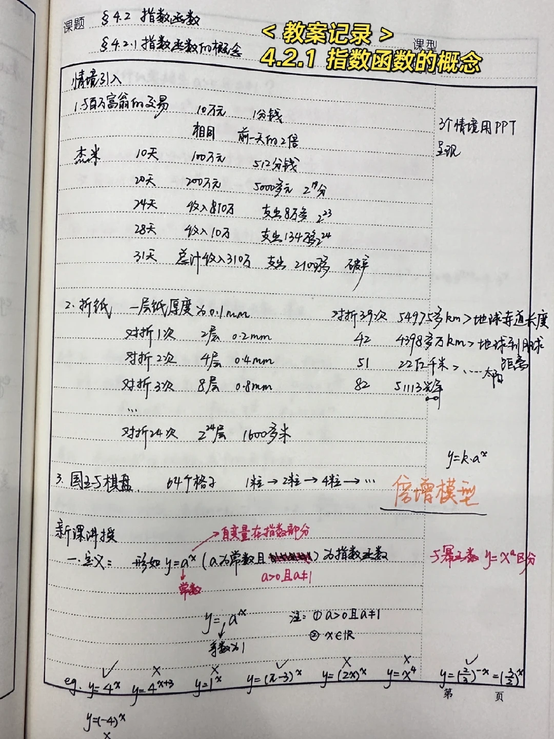 4.2.1 指数函数的概念