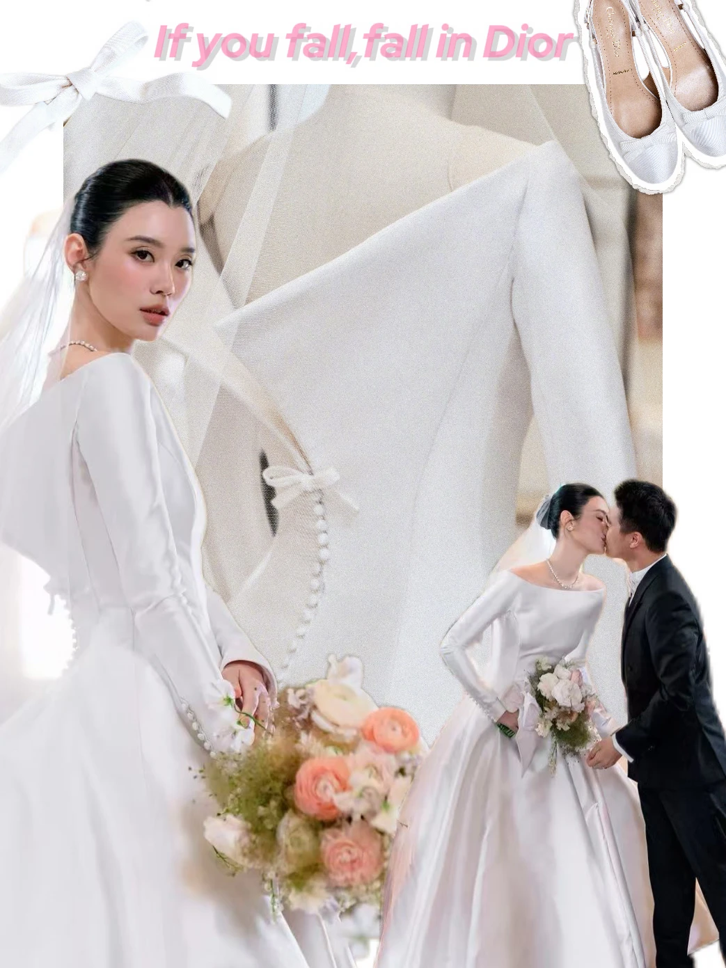 If you fall,fall in Dior奚梦瑶婚纱赢很大