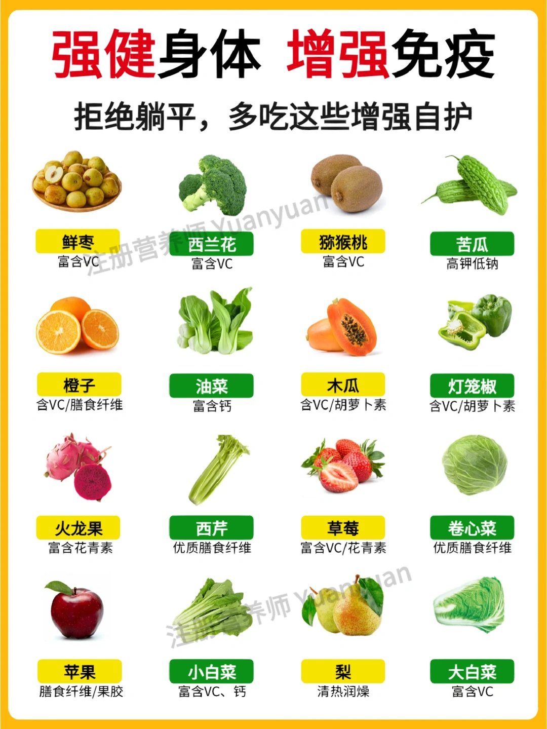 拼免疫的时候💪 这些营养要多吃✅