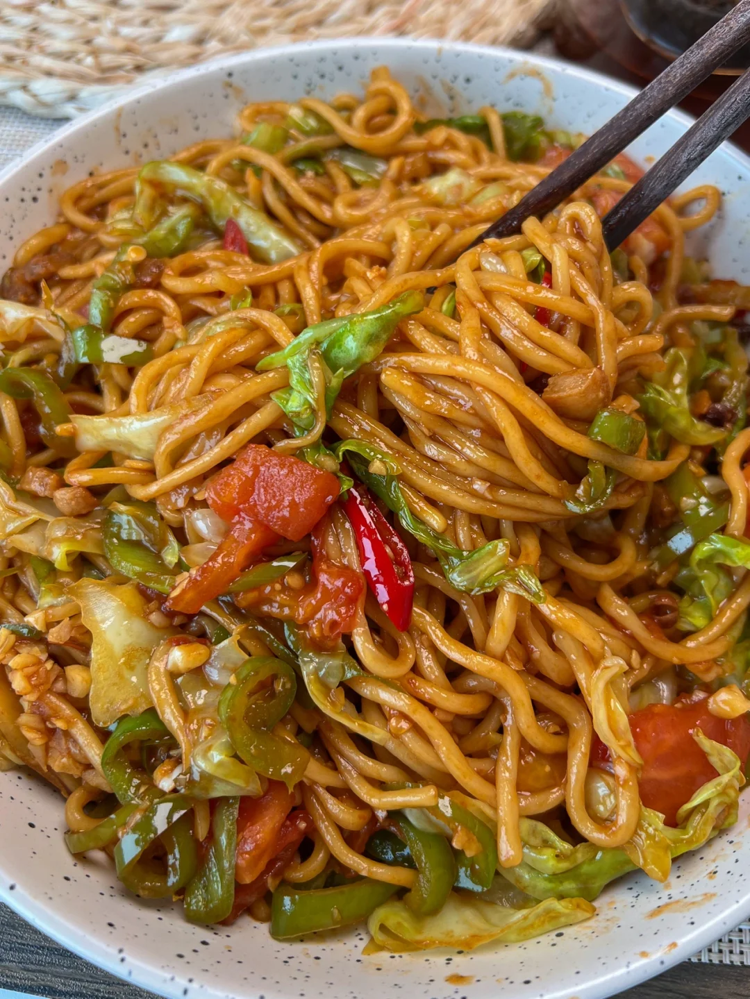 我妈做的这个炒面就没吃过比这更好吃的！！