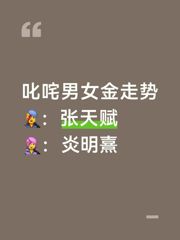 叱咤新男金女金要来了！