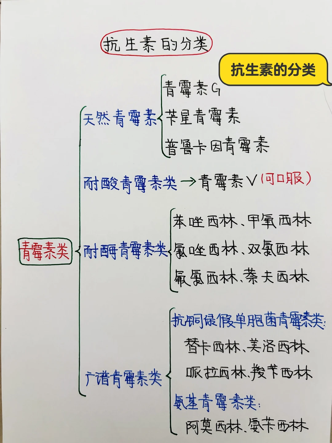 今日学习打卡——抗生素的分类
