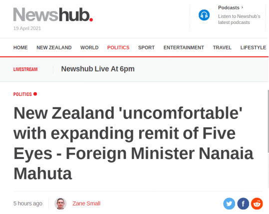 新西蘭: 我們不喜歡“五眼”這樣!-圖3