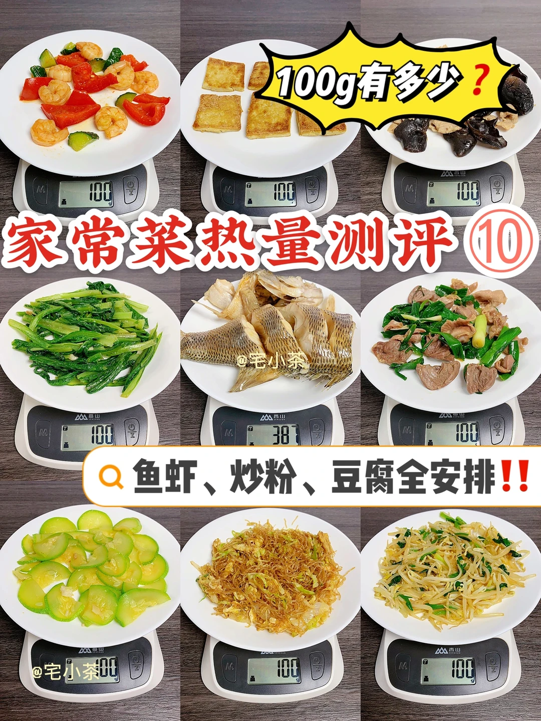 100g炒菜有多少❓家常菜热量测评✅第10弹‼️