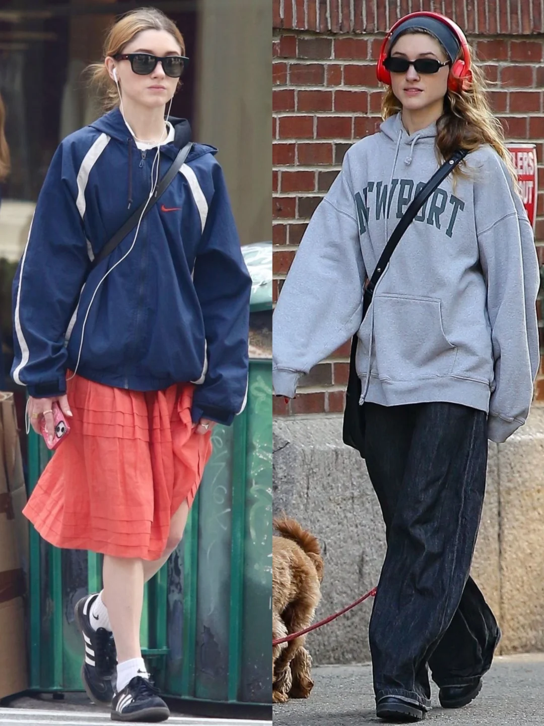 Natalia Dyer的美式复古街拍私服，太会穿了！