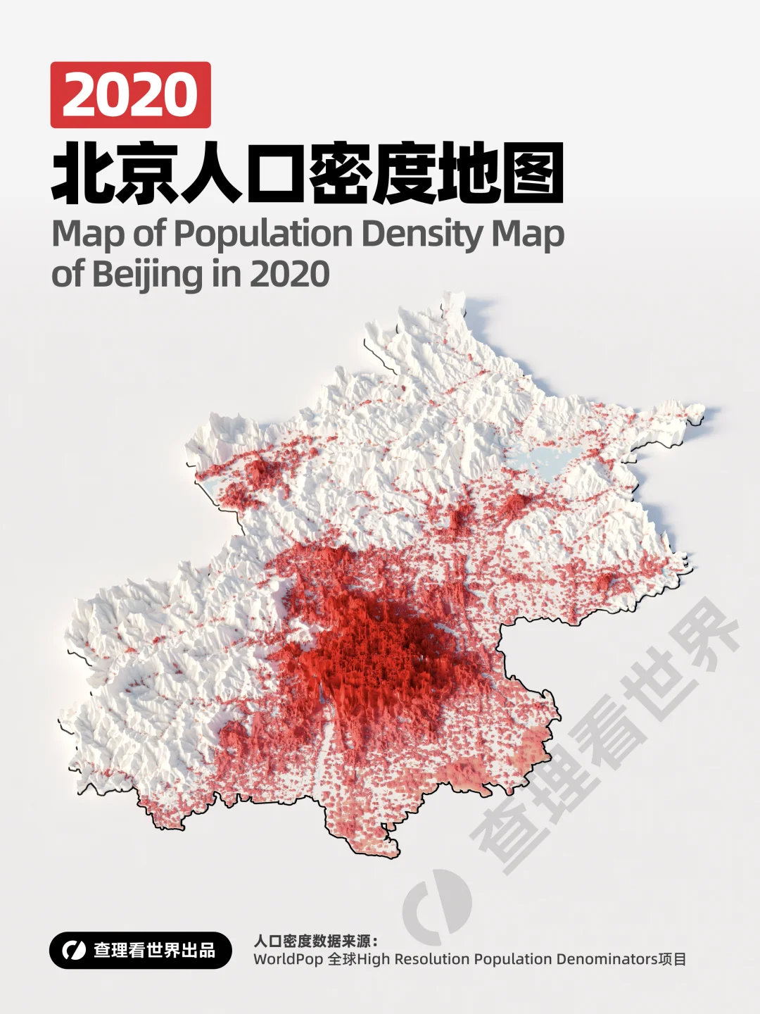 一图看懂北京人口分布和地形的关系