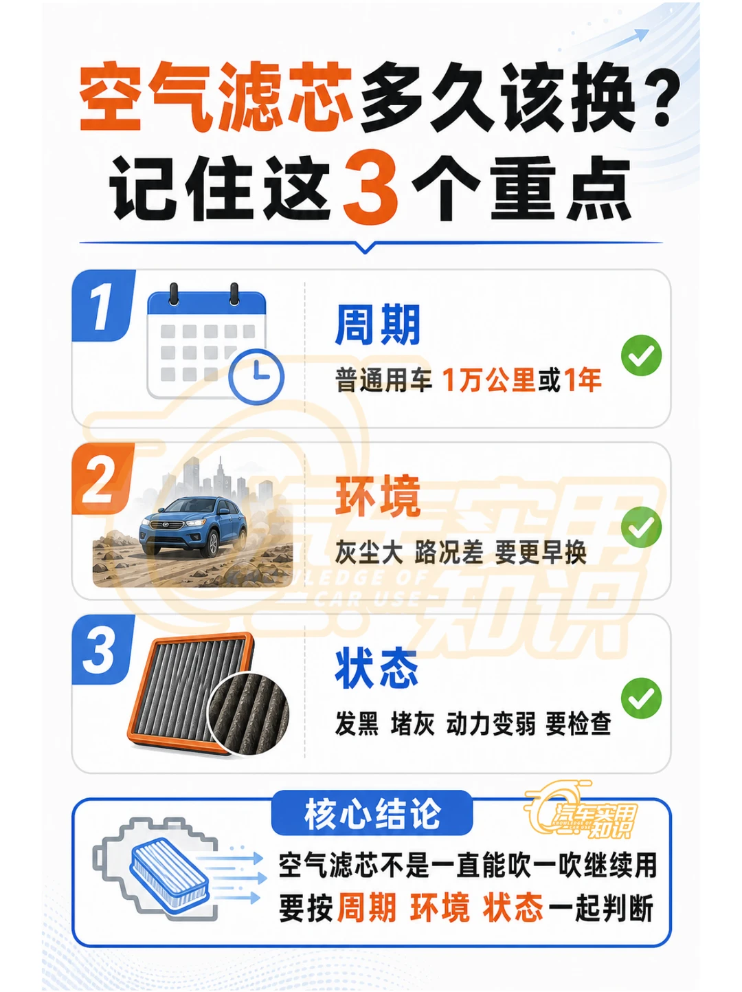 汽车空气滤芯多长时间换一次？