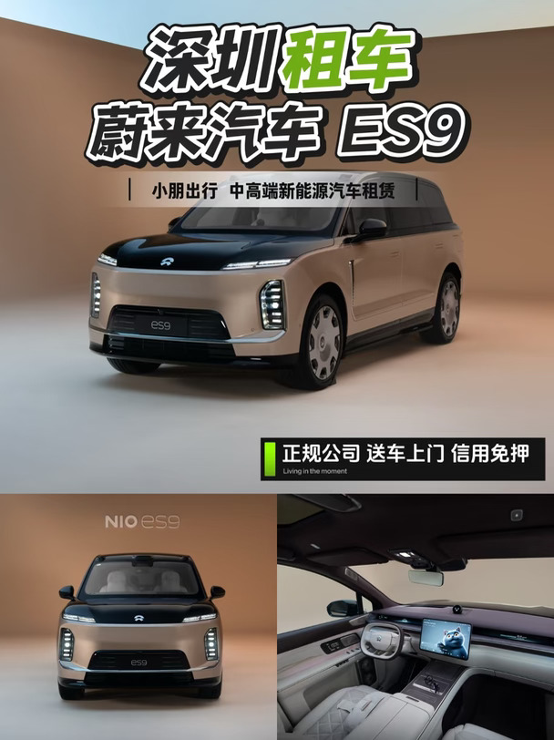 在深圳租到蔚来ES9💯这排面BBA给不了！