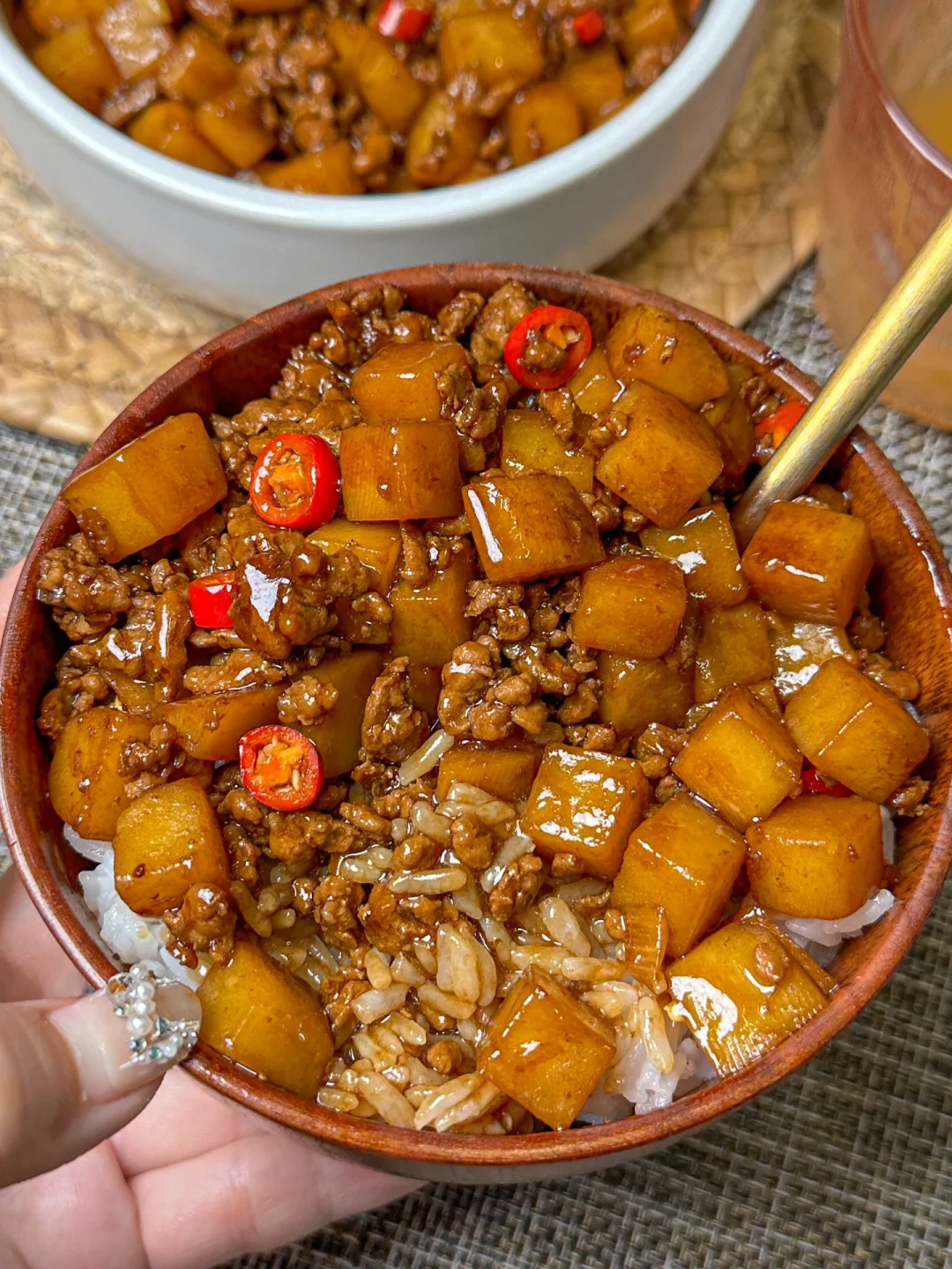 想告诉全世界！！肉沫土豆拌饭太好吃啦！！