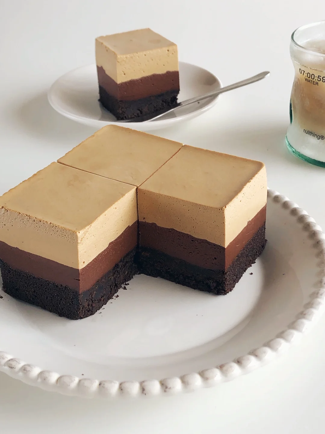 简单免烤☕️咖啡巧克力慕斯蛋糕🍰多重口感