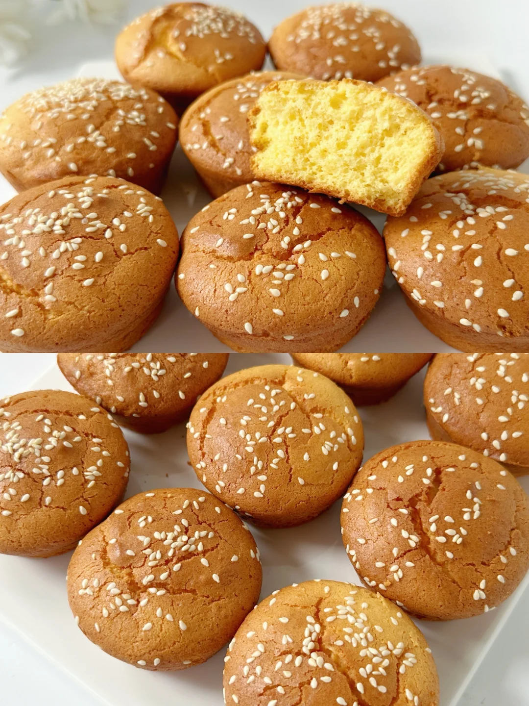 无水脆皮蜂蜜蛋糕！小时候的味道～