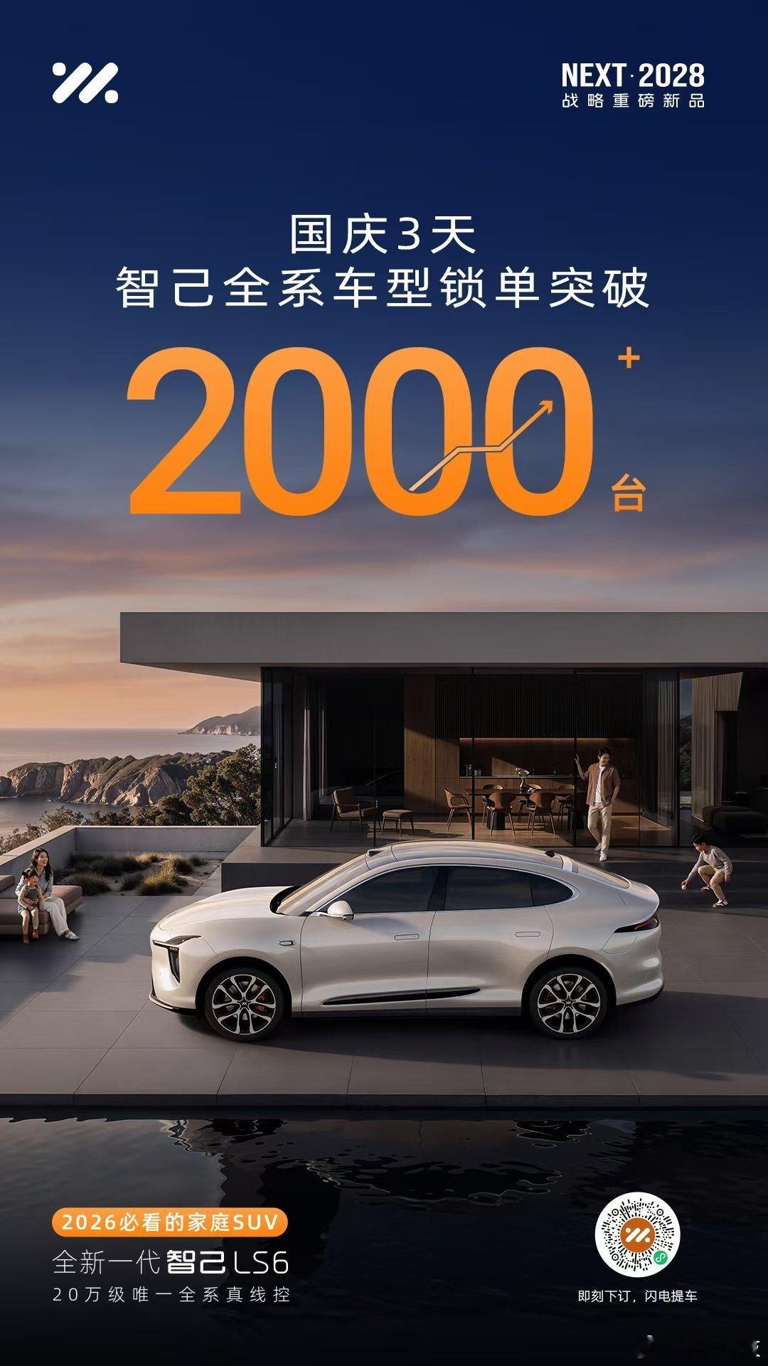 #智己汽车# 国庆前3天，全系车型锁单破2000台！#全新一代智己LS6# 产品力确实可以。​