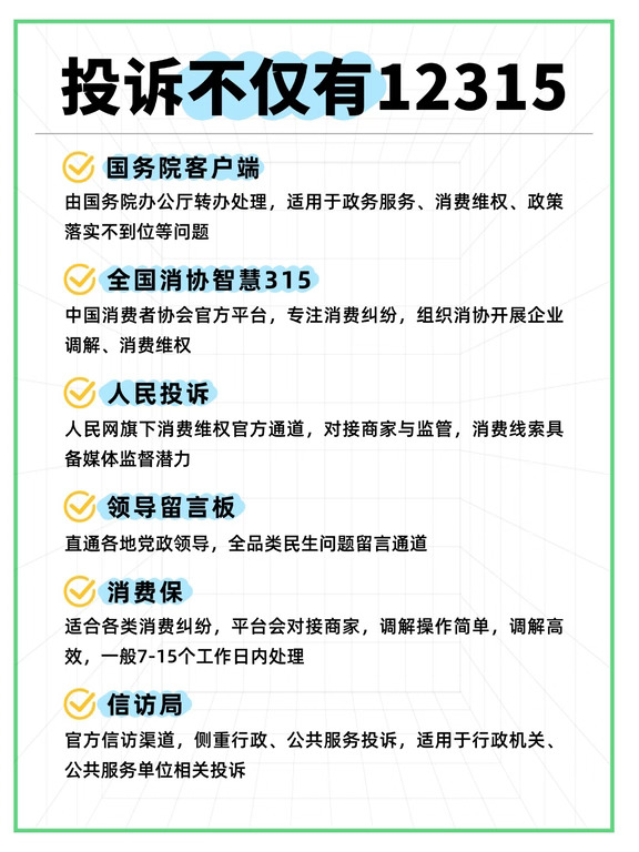 实用投诉渠道整理 收好👏