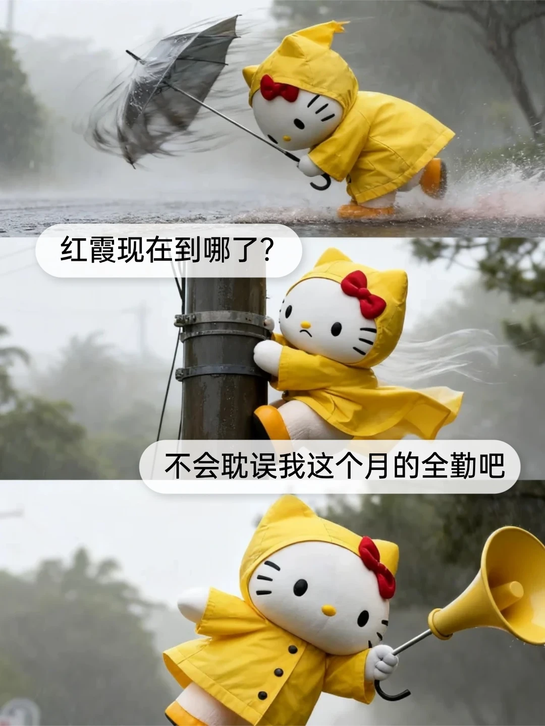 红霞现在到哪了？不会耽误我这个月的全勤吧