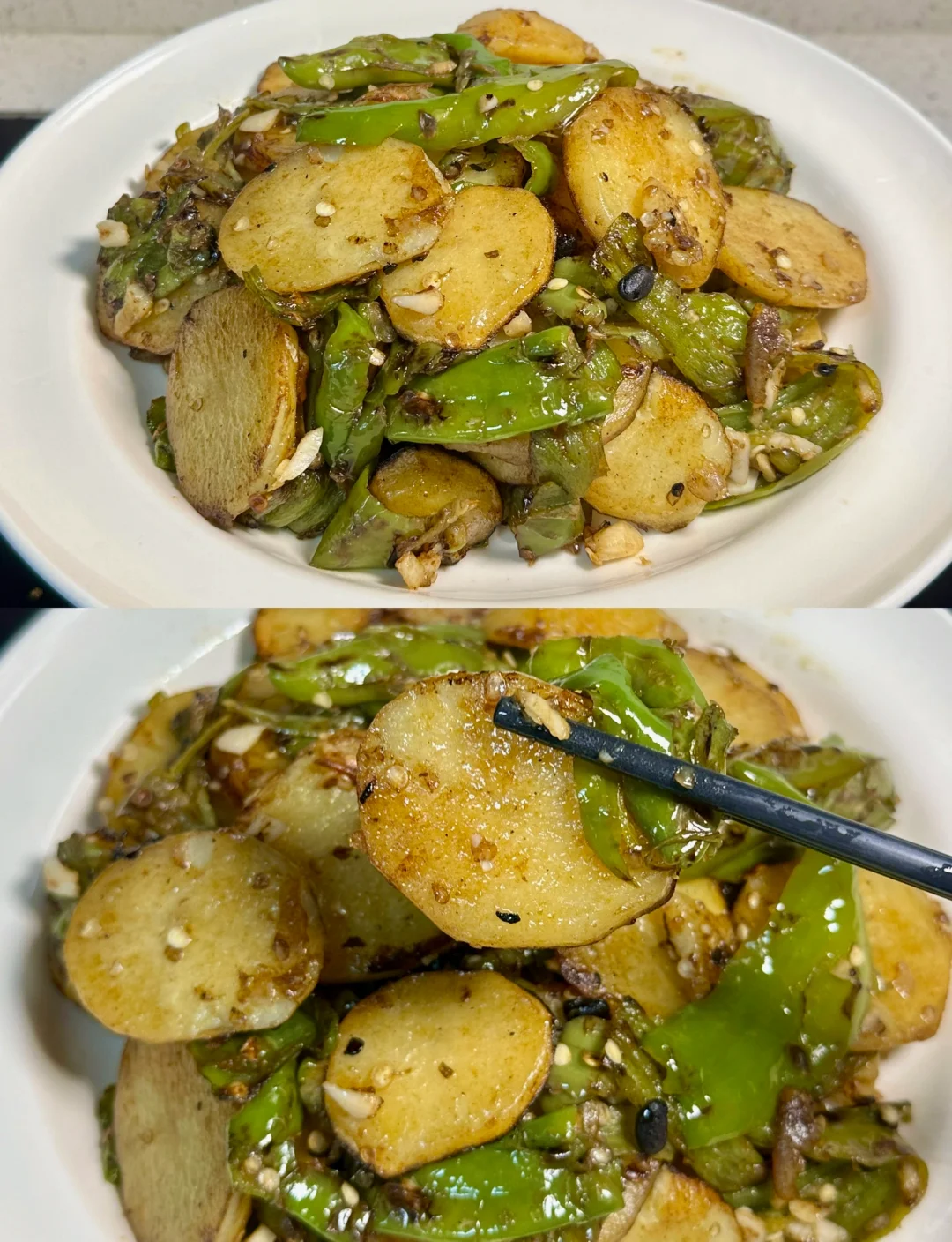 擂辣椒炒土豆 软糯的土豆加上巨辣的青椒