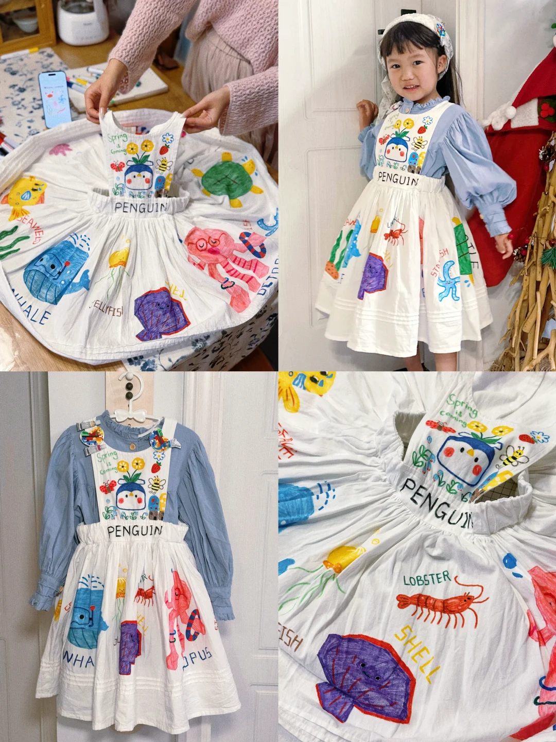 幼儿园艺术节 | 和女儿diy的涂鸦手作裙
