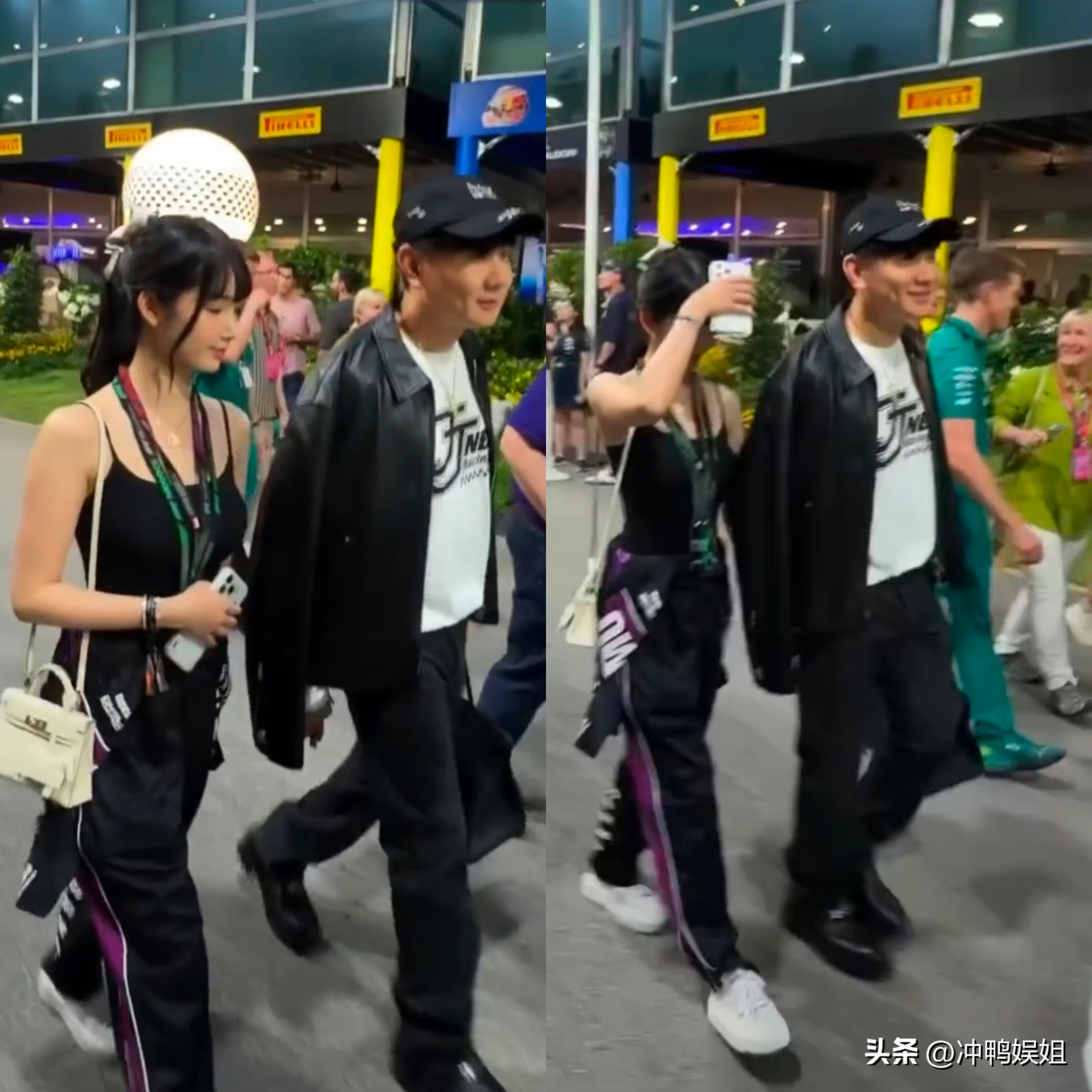 林俊杰牵着七七十指紧扣，还轻声安慰她：别害羞，不要紧张！

F1活动结束，一堆镜头对着他们，七七有点紧张，下意识想挡脸。林俊杰一直紧紧抓着她的手，在旁边安抚她。

难得两人这样大方同框面对媒体。舞台上气场满满的林俊杰，私下特别会照顾另一半情绪，主动给足安全感。这个画面看着好甜，你们觉得呢？