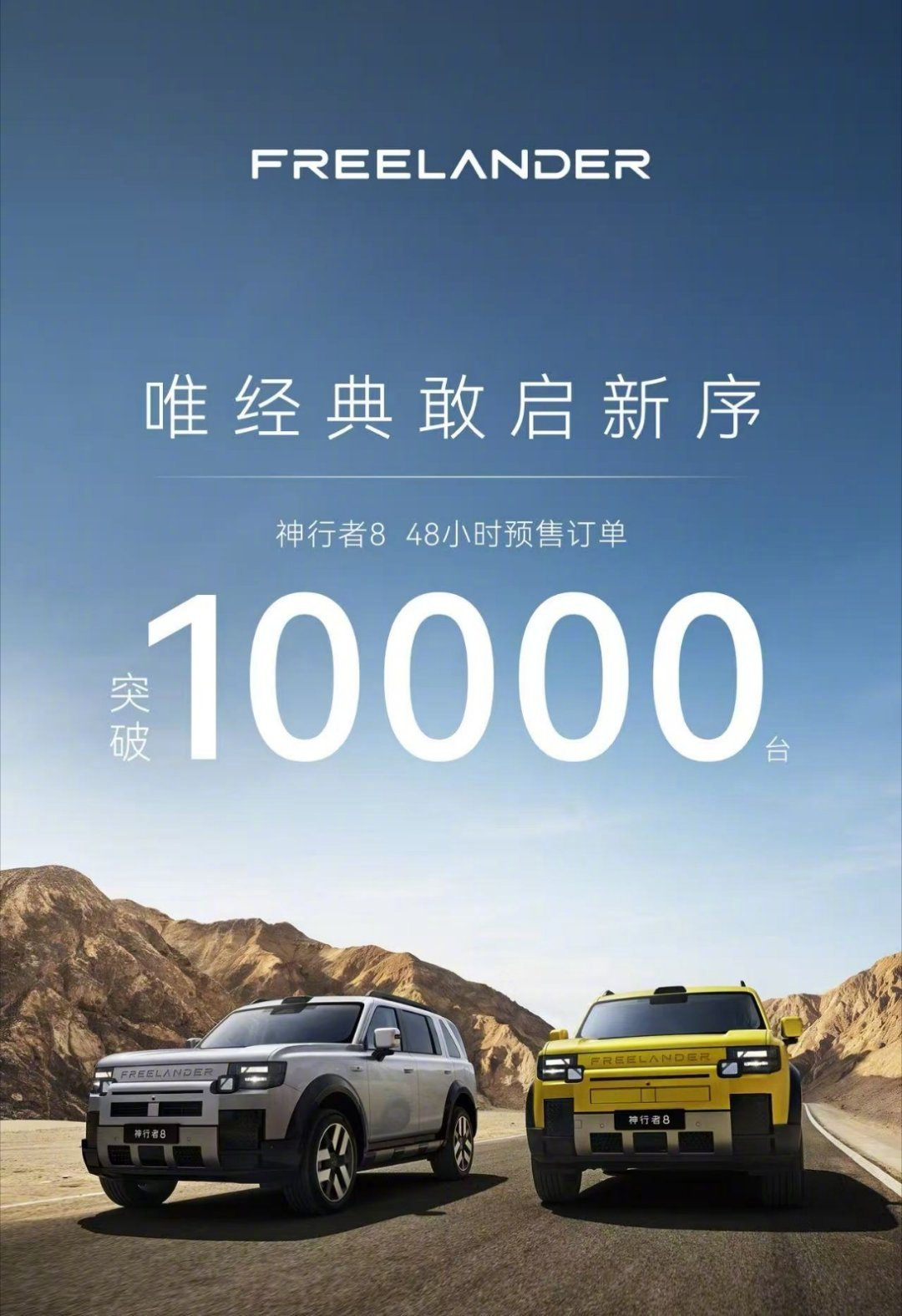 ​​​​预售48小时神行者8订单突破1万台，看来大家对硬派SUV情怀不...