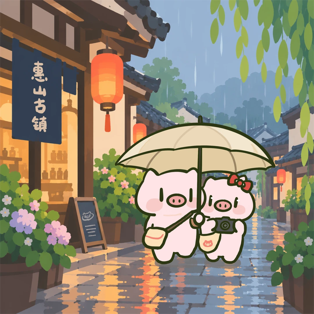 下雨的江南，好像​也不错